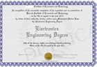 Bachelor of Science in Electrical Engineering certificate